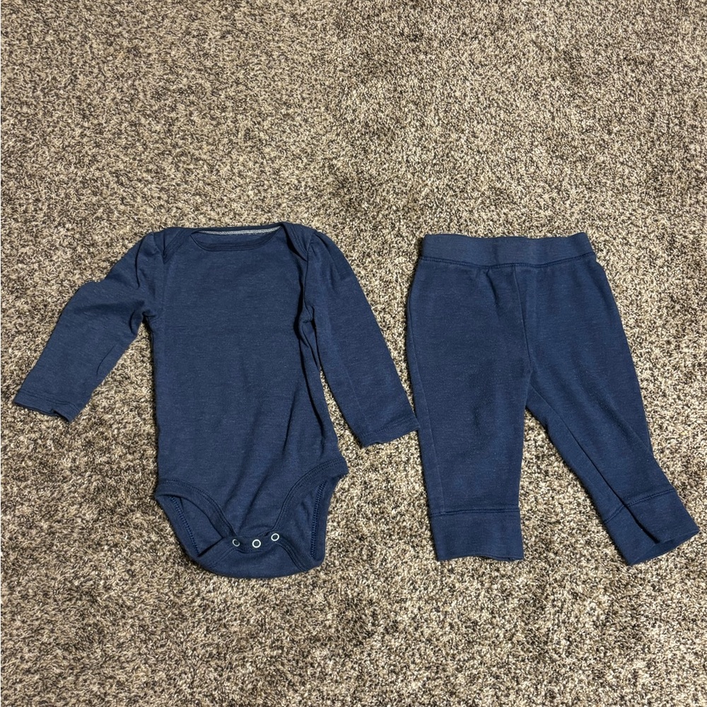 Cloud Island Navy Baby Outfit